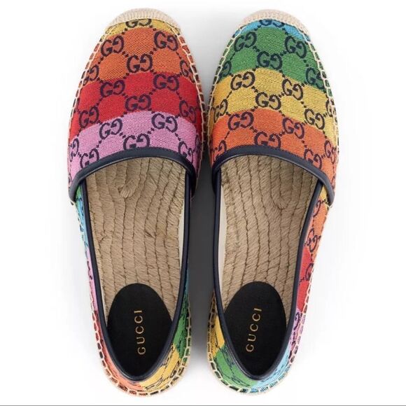 Gucci Multicolor Espadrilles Rainbow flats - Picture 1 of 11